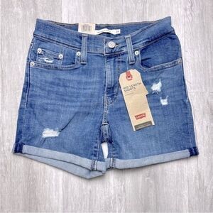 Levi’s Mid Rise Mid Length Jean Shorts 24